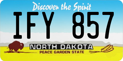 ND license plate IFY857