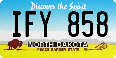 ND license plate IFY858