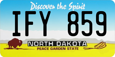 ND license plate IFY859