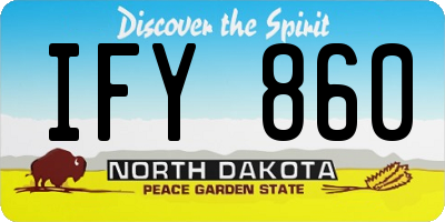 ND license plate IFY860