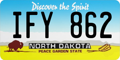 ND license plate IFY862