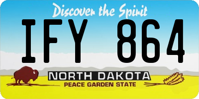 ND license plate IFY864
