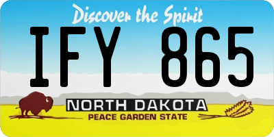 ND license plate IFY865