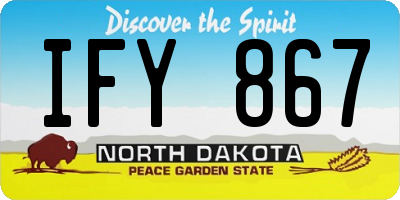 ND license plate IFY867