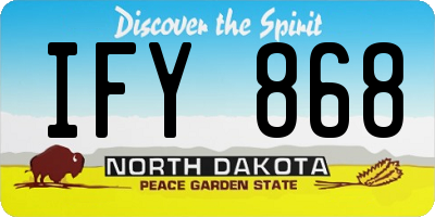 ND license plate IFY868