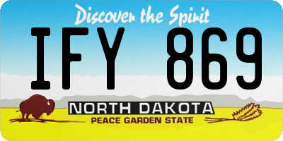 ND license plate IFY869