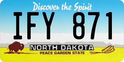 ND license plate IFY871