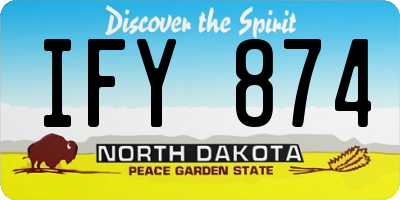 ND license plate IFY874