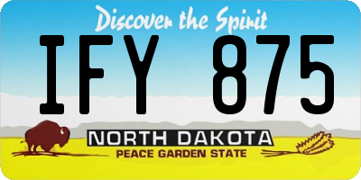 ND license plate IFY875