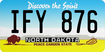 ND license plate IFY876