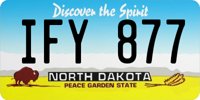ND license plate IFY877