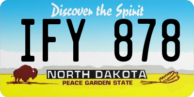 ND license plate IFY878