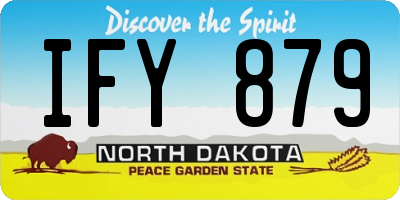 ND license plate IFY879