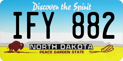 ND license plate IFY882