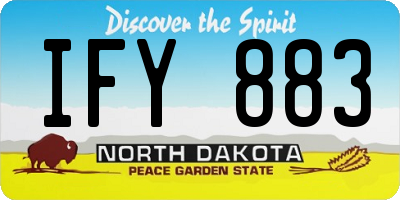 ND license plate IFY883