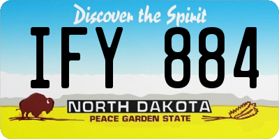 ND license plate IFY884