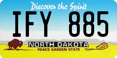 ND license plate IFY885