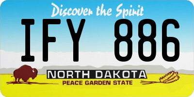 ND license plate IFY886