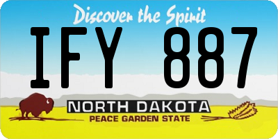 ND license plate IFY887