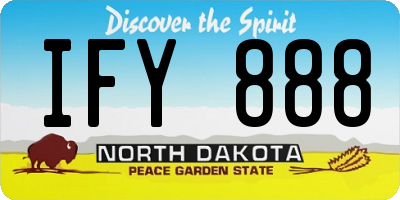 ND license plate IFY888