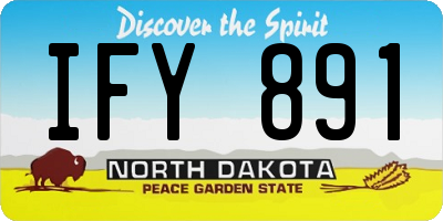 ND license plate IFY891