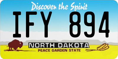 ND license plate IFY894