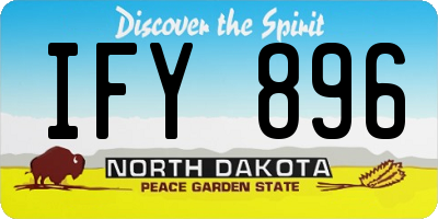 ND license plate IFY896