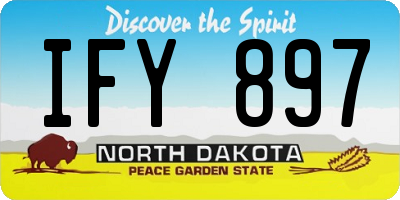 ND license plate IFY897