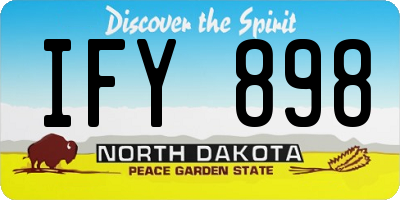 ND license plate IFY898