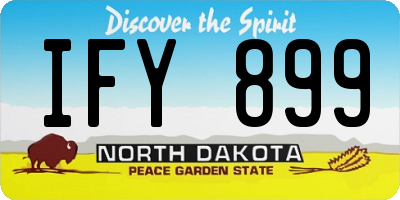 ND license plate IFY899