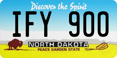 ND license plate IFY900
