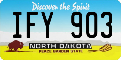 ND license plate IFY903