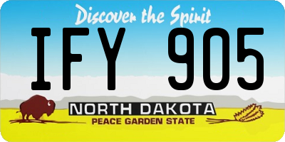 ND license plate IFY905