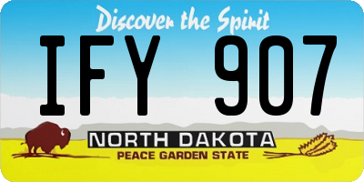 ND license plate IFY907