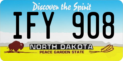 ND license plate IFY908