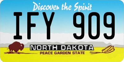 ND license plate IFY909