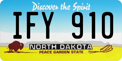 ND license plate IFY910
