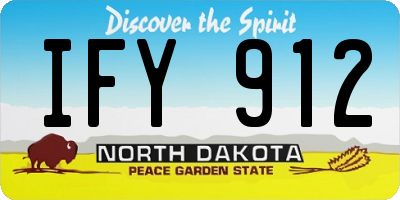 ND license plate IFY912