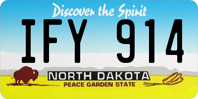ND license plate IFY914
