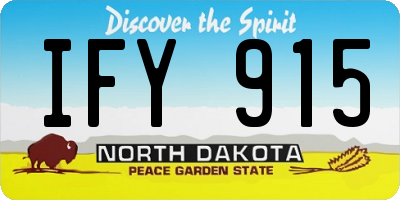 ND license plate IFY915