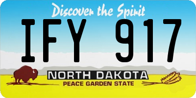 ND license plate IFY917