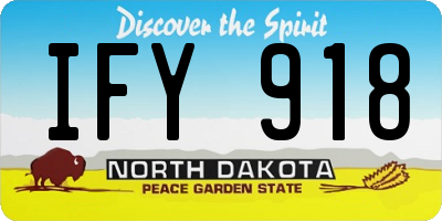 ND license plate IFY918