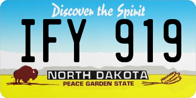 ND license plate IFY919