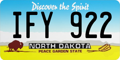 ND license plate IFY922