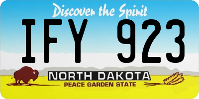 ND license plate IFY923