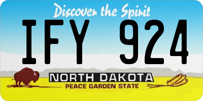 ND license plate IFY924