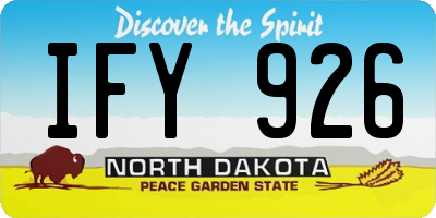 ND license plate IFY926