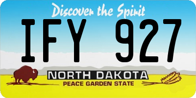 ND license plate IFY927