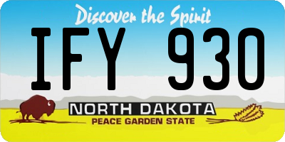 ND license plate IFY930