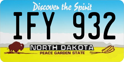 ND license plate IFY932